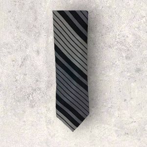 Calvin Klein Grey Black Stripe Extreme Slim Tie